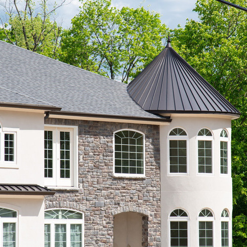 asphalt shingles on a residence