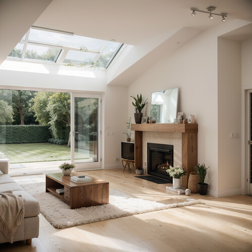 modern skylight in home