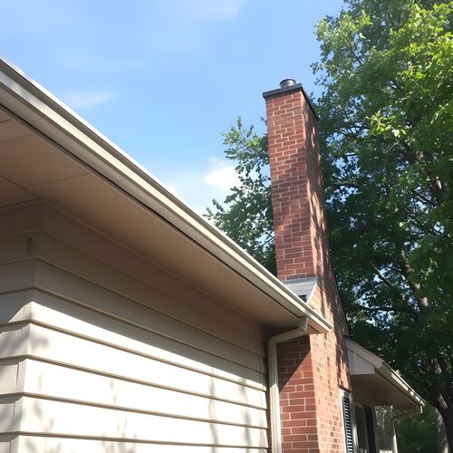 Soffits and fascia on residential roof