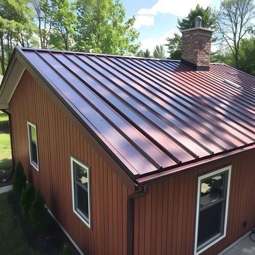 Standing Seam Metal Roof on a Home